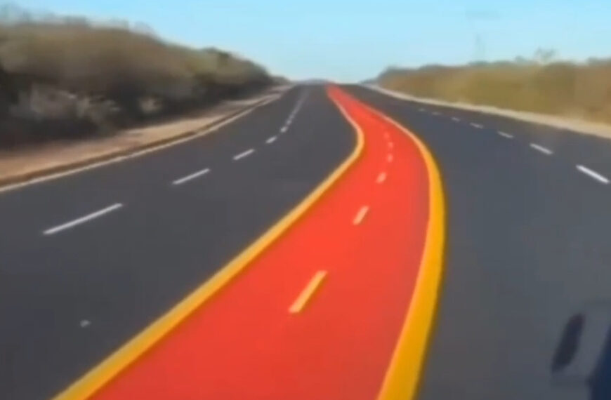 Barrierless Cycle Lane In Middle Of Dual Carriageway Baffles Road Users