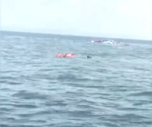 Rescue Of 50 Survivors After Their Boat Sank