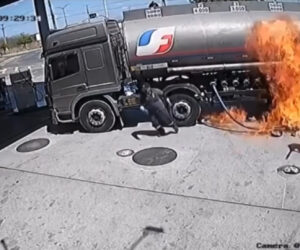 Drug Nut Sets Fire To Petrol Tanker