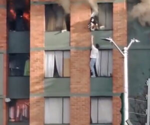 Astonishing Fingertip Rescue Of Teen Girl From Flat Inferno